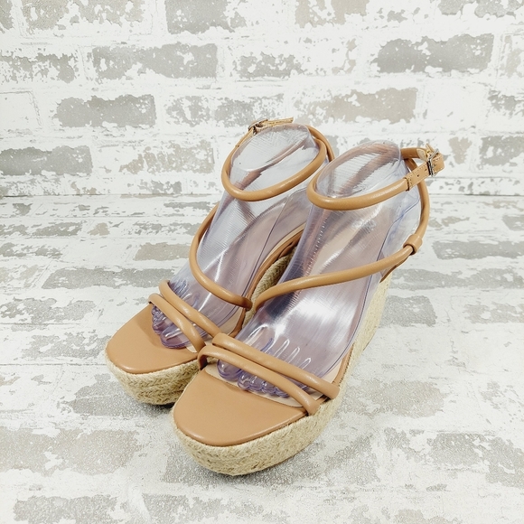 New Bp Cohan Espandrille Platform Wedge Sandal In Tan Mocha K79 - Picture 2 of 13